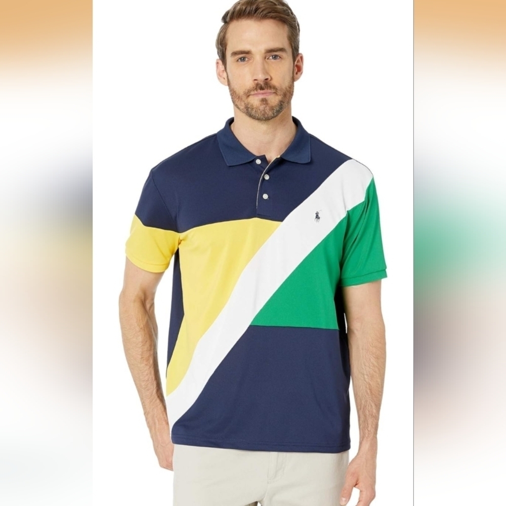 Ralph Lauren Performance Polo Men Chariots Classic Fit Golf Shirt Large NWOT